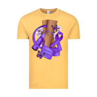 Vintage Mustard Cancer diva purple ribbon Vintage Tee - NancyCooperArtShop
