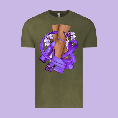 Cancer Diva Purple Ribbon Vintage Tee Designed By Nancycooperartshop