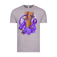 Vintage Zinc Cancer diva purple ribbon Vintage Tee - NancyCooperArtShop