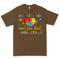 Cacao puzzle heart inclusivity message Premium Tee - LillyAllenDesigns