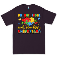 Plum puzzle heart inclusivity message Premium Tee - LillyAllenDesigns