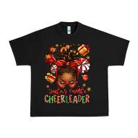 Black santa's favorite cheerleader afro messy bun Urban Heavy Tee - texasbilliewilder