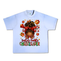 Grape Ice santa's favorite cheerleader afro messy bun Urban Heavy Tee - texasbilliewilder