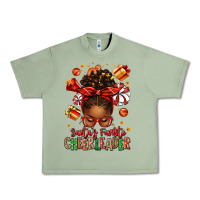 Oil Green santa's favorite cheerleader afro messy bun Urban Heavy Tee - texasbilliewilder
