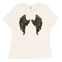 Bone leopard camouflage wings Ladies Tee - RanaPortraitStore