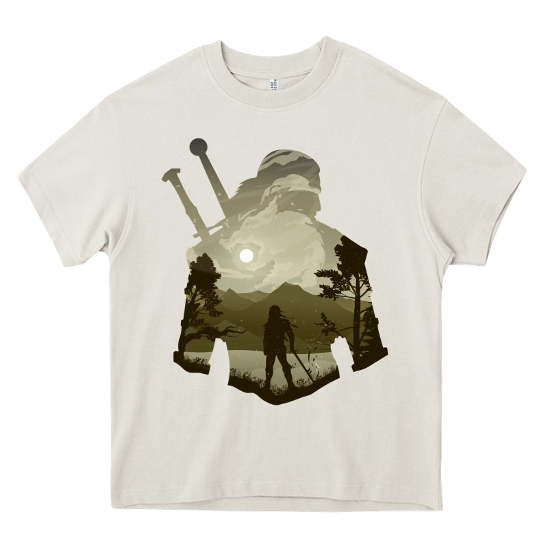 The Witcher Geralt Hero Sword Companion Minima List Illusion Art Heavy Core Tee by tuanDangUi | Teevron