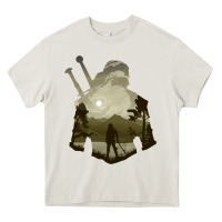 Cream the witcher geralt hero sword companion minima list illusion art Heavy Core Tee - tuanDangUi