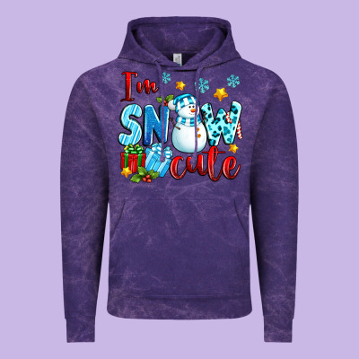 I'm Snow Cute Vintage Hoodie Designed By Texasbilliewilder
