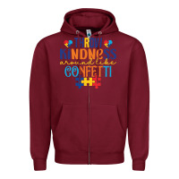 Burgundy Throw kindness around like confetti Zipper Hoodie - CowhideDigitalArt
