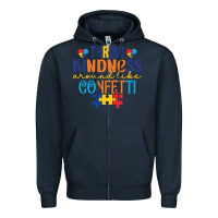 Navy Throw kindness around like confetti Zipper Hoodie - CowhideDigitalArt