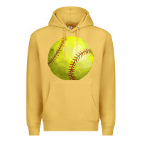 Antique Gold softball Premium Hoodie - FaDigitalArtStudio