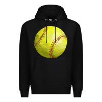 Black softball Premium Hoodie - FaDigitalArtStudio