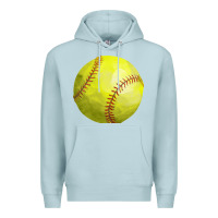 Blue Mist softball Premium Hoodie - FaDigitalArtStudio
