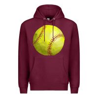 Burgundy softball Premium Hoodie - FaDigitalArtStudio