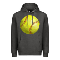Charcoal Heather softball Premium Hoodie - FaDigitalArtStudio