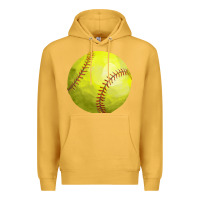 Mustard softball Premium Hoodie - FaDigitalArtStudio