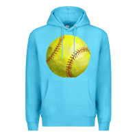 Ocean Blue softball Premium Hoodie - FaDigitalArtStudio