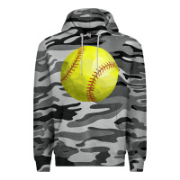 Slate Camo softball Premium Hoodie - FaDigitalArtStudio