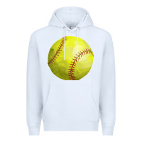 White softball Premium Hoodie - FaDigitalArtStudio