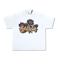 White bloom Urban Heavy Tee - JahusDesignShop
