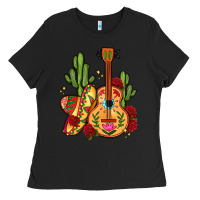 Black mexican guitar Ladies Tee - LillyAllenDesigns