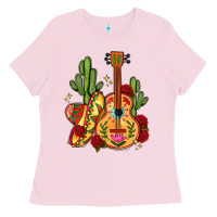 Bubblegum Pink mexican guitar Ladies Tee - LillyAllenDesigns