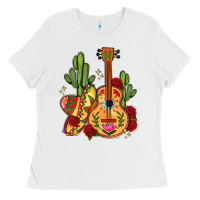White mexican guitar Ladies Tee - LillyAllenDesigns