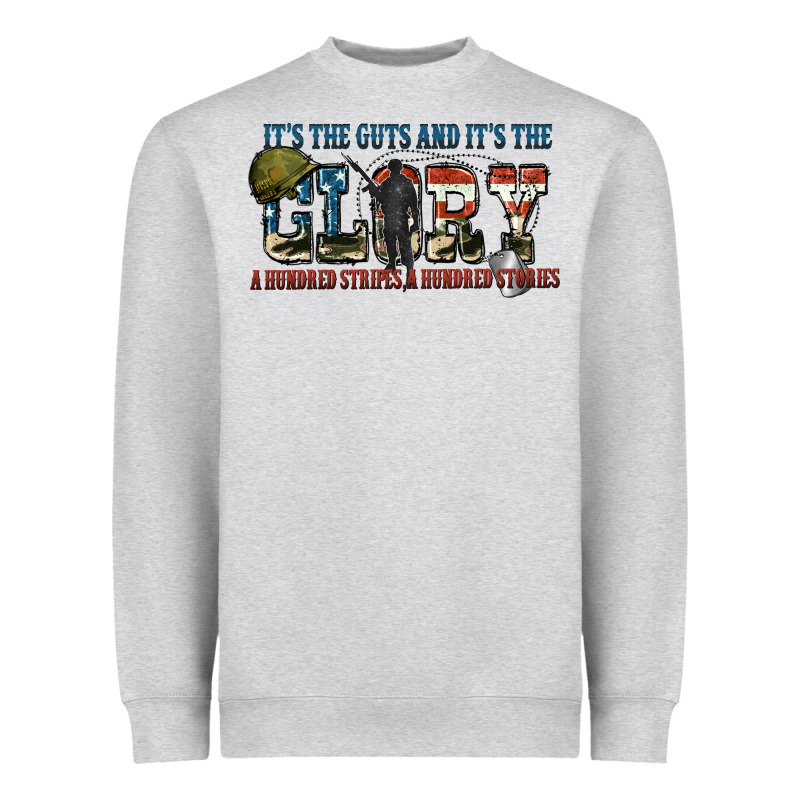 It's The Guts And It's The Glory A Hundred Stripes Heavyweight Sweatshirt by FaDigitalArtStudio | Teevron