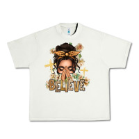 Pistachio believe praying caucasian messy bun Urban Heavy Tee - texasbilliewilder