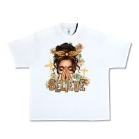 White believe praying caucasian messy bun Urban Heavy Tee - texasbilliewilder