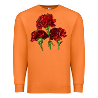 Carrot Scarlet Red Carnation Illustrations Premium Sweatshirt - LillyAllenDesigns
