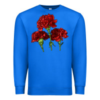 True Royal Scarlet Red Carnation Illustrations Premium Sweatshirt - LillyAllenDesigns