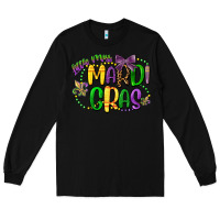 Black little miss mardi gras Long Sleeve Tee - CowGirlArtShop