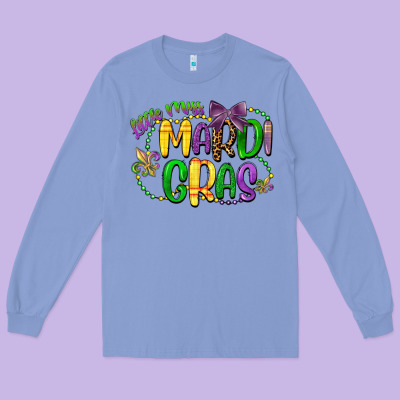 Little Miss Mardi Gras Long Sleeve Tee Designed By Cowgirlartshop