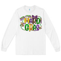 White little miss mardi gras Long Sleeve Tee - CowGirlArtShop