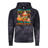 Cloud Black Just a girl who loves pumpkin spice Vintage Hoodie - NancyCooperArtShop