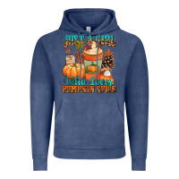 Vintage Denim Just a girl who loves pumpkin spice Vintage Hoodie - NancyCooperArtShop
