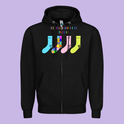 Titi Pretty Art Being Different Is Cool Zipper Hoodie Designed By Cowhidedigitalart
