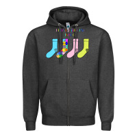 Charcoal Heather Titi Pretty Art Being Different Is Cool Zipper Hoodie - CowhideDigitalArt