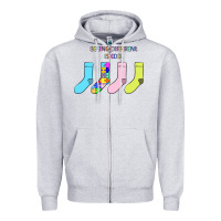 Heather Grey Titi Pretty Art Being Different Is Cool Zipper Hoodie - CowhideDigitalArt