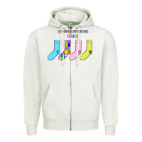 Oatmeal Heather Titi Pretty Art Being Different Is Cool Zipper Hoodie - CowhideDigitalArt
