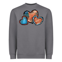 Storm American flag hearts 4th of july Heavyweight Sweatshirt - FaDigitalArtStudio
