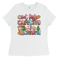 White but first cafecito y chisme Ladies Tee - LillyAllenDesigns