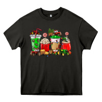Asphalt Christmas tractor coffee cup Heavy Core Tee - NancyCooperArtShop