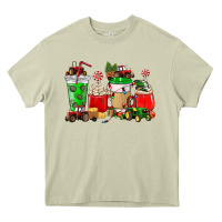 Mossy Christmas tractor coffee cup Heavy Core Tee - NancyCooperArtShop
