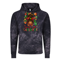 Cloud Black santas favorite caregiver afro messy bun Vintage Hoodie - texasbilliewilder