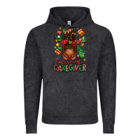 Vintage Black santas favorite caregiver afro messy bun Vintage Hoodie - texasbilliewilder
