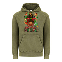 Vintage Olive santas favorite caregiver afro messy bun Vintage Hoodie - texasbilliewilder
