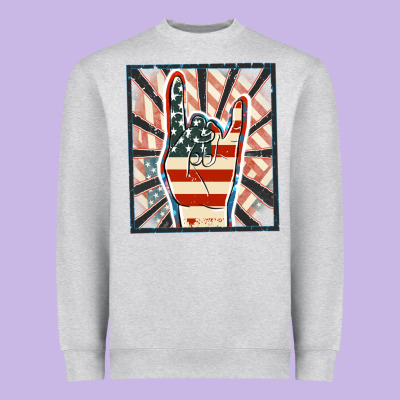 Freedom Rock Hand Heavyweight Sweatshirt Designed By Fadigitalartstudio