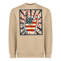 Mushroom Freedom rock hand Heavyweight Sweatshirt - FaDigitalArtStudio
